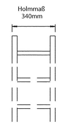 Sprossenleiter 9-Sprossen (2.52m Laenge)