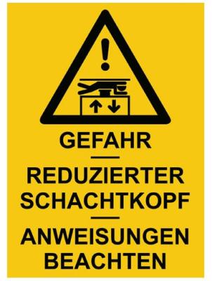 Schild: Reduzierter Schachtkopf (200x300)