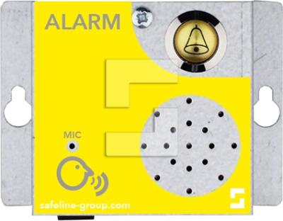 Sprechstelle mit Notruftaster, Mikrofon und Lautsprecher zur Wandmontage