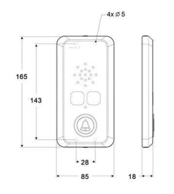 SL6 Fahrkorbsprechstelle mit Piktogramme zur Aufbaumontage, Design