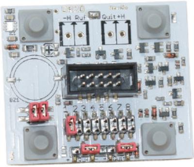 Drueckerplatine DR2D kompl. bestueckt LED rot