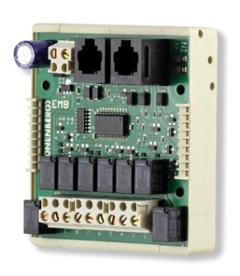 EM8 Erweiterungsmodul mit 8 Relaisausgaengen fuer TC4-STORM