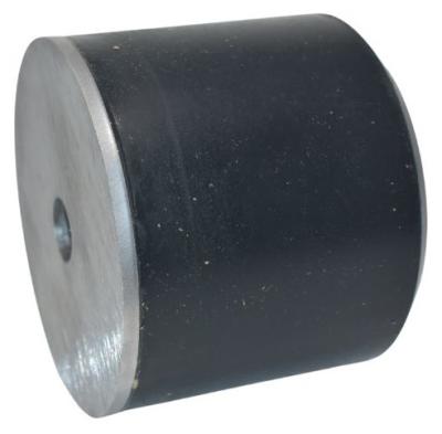 Aufsetzpuffer D2-85, D=100 x 80 mm, mit runder Stahlplatte