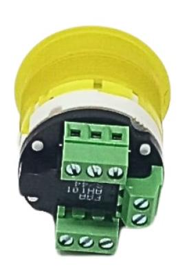 ALARM Druckknopf chrom mit LED 12V/230V