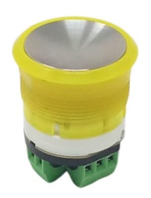 ALARM Druckknopf chrom mit LED 12V/230V