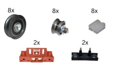 Wartungsset gross für Sematic 2000, für 4-flg. zentral öffnende Kabinentür.