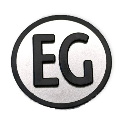 Tasterplatte grau erhaben Symbol "EG"