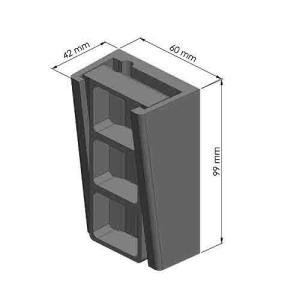 Flachkabel-Aufhaengung 10x50mm, grau