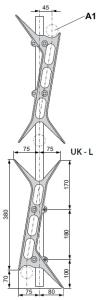 UK-L Umschaltkurve lang (2-teilig)