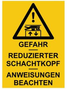 Schild: Reduzierter Schachtkopf (200x300)