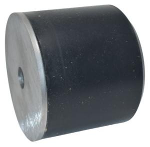 Aufsetzpuffer D2-85, D=100 x 80 mm, mit runder Stahlplatte