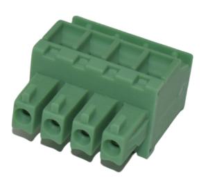 Buchse Minicom 4pol gew RM3,81 schraub