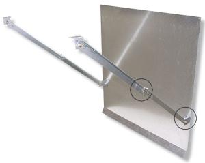 Fahrkorbschuerze TB2000, (2050x750x1,5mm) Stahlblech verzinkt, geeignet fuer Tuerbreite 2000mm.