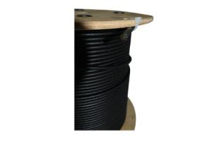 Tragseil, Vollstahlseil mit TPU-Ummantelung gesondert verseilt (IWRC) 6 Litzen, vermessingt.