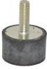 Gummipuffer mit Gewindebolzen 25x15 M6