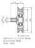 Standardlaufrolle D=65, 1-rillig m. Bolzen M6, mittlere Aufhaengung