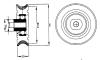 Rolle D=90/81 mm mit M12 Gewinde (C144AAUP)