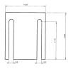 Stichmass-Unterlage fuer Fuehrungsschuh HSM t=1,5 mm