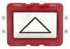 Standardtaster UTQA-10.LR24.SK-G, rechteckig, 43x28mm deckplattenbefestigt Symbol"Pfeil auf", Quttierung rot