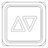 Taster B50Q XL Symbol - Pfeil auf + Pfeil ab -