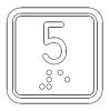 MT42 IX Bez. 5 geprägt-schwarz /Braille deutsch
