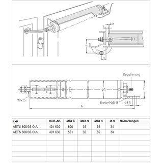 AETS 400/35-O, AK kurz (420x34x34mm)