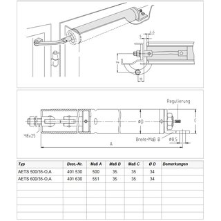 AETS 500/35-O, A (500x35x34mm)