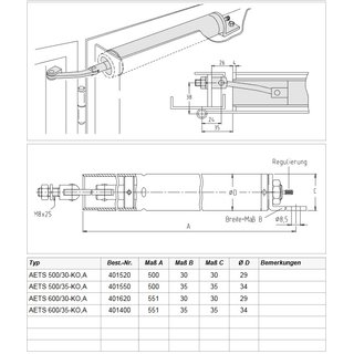 AETS 500/30-KO, A (500x30x29mm)