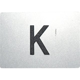 Tasterplatte 44 x 32 mm, Intarsien schwarz, Symbol: K