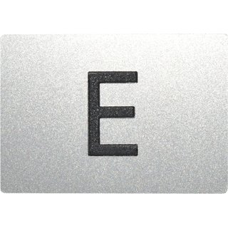 Tasterplatte 44 x 32 mm, Intarsien schwarz, Symbol: E