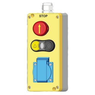 Grubensteuerstelle mit Stop,Licht,Steckdose(DE),Alarm-1S, unverdrahtet