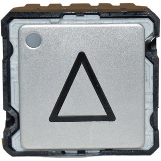 MT56 M,Symbol Pfeil auf, LED gelb 30V, Kappe mit Tastplatte V2A perlmattiert