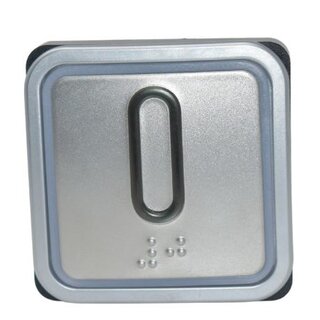 B50Q XL VIII Symbol 0, geprgt, Braille, Tastplartte matt, LED 12-30V - rot