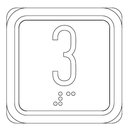 B50Q XL, VIII, Symbol  3 , Braille, LED 12-30V, rot,...
