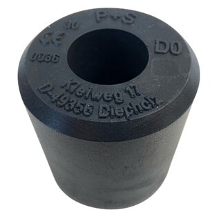 Aufsetzpuffer D0, 80 x 80 mm, mit runder Stahlplatte