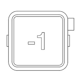 MT42, Symbol  -1  graviert schwarz ausgelegt, Anschluss VI,1S, LED 30V-rot