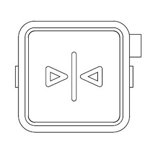 MT42, Symbol  Pfeile TR ZU  graviert schwarz ausgelegt, Anschluss VI,1S, LED 30V-rot