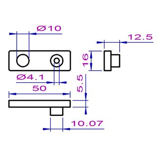 Trfhrungs-Set (Satz = 8 Stck.)  5,5x16x50 Kunststoff