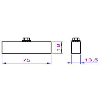 Trfhrungs-Set (2 Stck.) 13,5x18x75