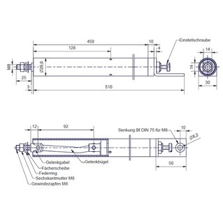 ATS-500 - 30 - O, 34mm, Trbreite max.1000mm, obenliegend