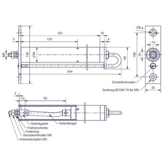 ATS-600 - K, 34mm , untenliegend, Trbreite max. 1200mm