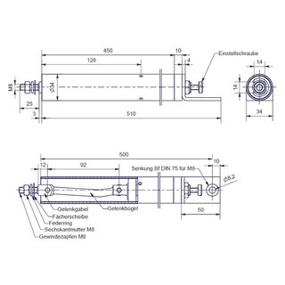 ATS-500 - KO, 34mm , untenliegend, Trbreite max. 1000mm