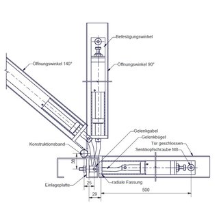 ATS-500 - 30 - KO, 30mm , untenliegend, Trbreite max. 1000mm