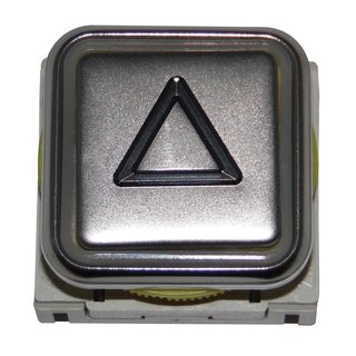 Pfeil AB, quadratischer Taster, erhaben, blau, Symbol und Rand beleuchtet, 2 Kontakte