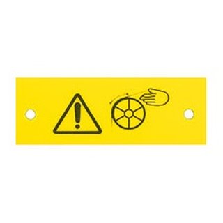 Warnschild Einzug Gliedmaen schrger Seilabgang (100x36)