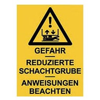 Schild: Reduzierter Schachtgrube (200x300)