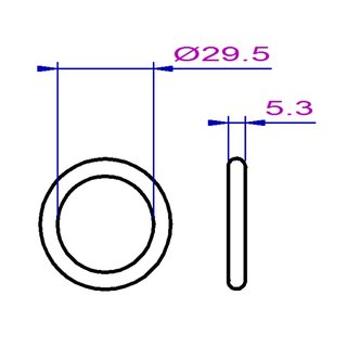O-Ring 29.5x5.-NBR70 fr Laufrolle